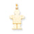 14k Gold Solid Satin Engravable Boy Charm hide-image