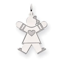 14k White Gold Kid Charm hide-image