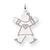 14k White Gold Kid Charm hide-image