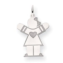 14k White Gold Kid Charm hide-image