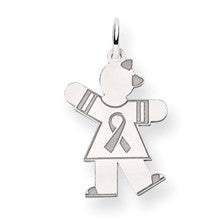14k White Gold Kid Charm hide-image