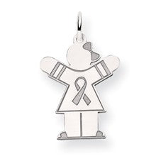 14k White Gold Kid Charm hide-image