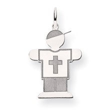 14k White Gold Kid Charm hide-image