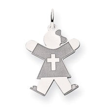 14k White Gold Kid Charm hide-image