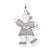 14k White Gold Kid Charm hide-image