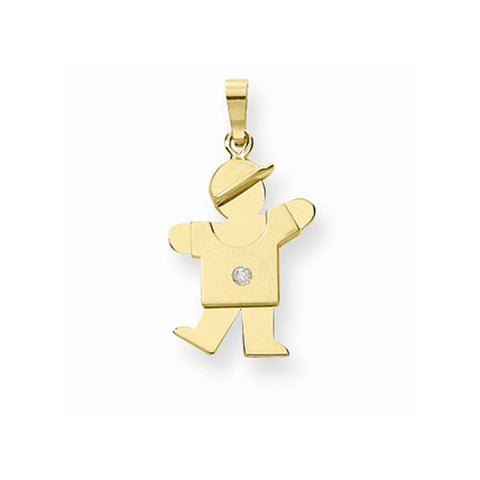 14k Gold AA Diamond Kid Pendant, Lovely Pendants for Necklace