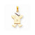 14k Gold Two-tone AA Diamond Kid Pendant, Stylish Pendants for Necklace