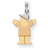 14k Gold Two-Tone Small Boy w/ Hat on Right Engravable Charm hide-image