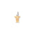 Small Boy w/ Hat on Right Engravable Charm in 14k Gold Two-tone
