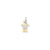 Small Boy w/ Hat on Right Engravable Charm in 14k Gold Two-tone