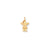 Small Girl on Left Engravable Charm in 14k Gold Two-tone