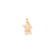 Small Girl w/ Bow on Right Engravable Charm in 14k Gold Two-tone