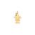 Solid Engravable Girl w/Bow on Left Charm in 14k Gold
