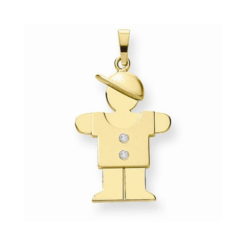 14k Gold AA Diamond Kid Pendant, Gorgeous Pendants for Necklace