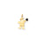 Boy with CZ September Birthstone Charm in 14k Gold