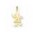 14k Gold AA Diamond Kid Pendant, Charm