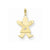 14k Gold AA Diamond Kid Pendant, Adorable Pendants for Necklace