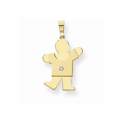14k Gold AA Diamond Kid Pendant, Exquisite Pendants for Necklace