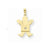 14k Gold AA Diamond Kid Pendant, Fine Pendants for Necklace