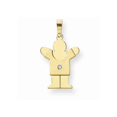 14k Gold AA Diamond Kid pendant, Pendants for Necklace