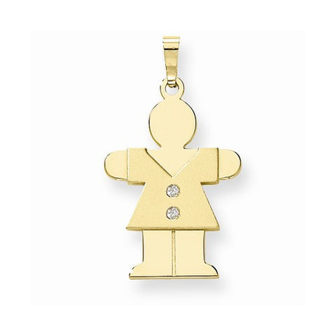 14k Gold AA Diamond Kid Pendant, Gorgeous Pendants for Necklace
