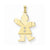 14k Gold AA Diamond Kid Pendant, Lovely Pendants for Necklace