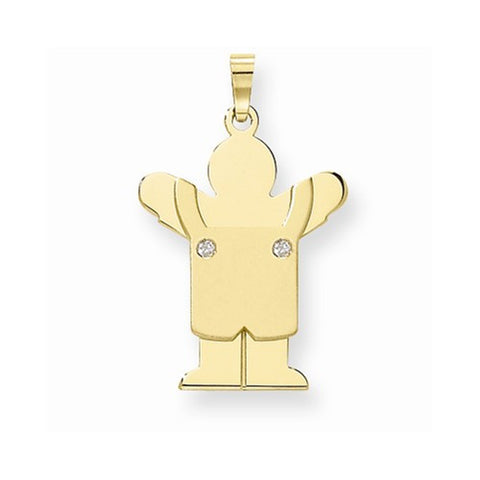 14k Gold AA Diamond Kid Pendant, Beautiful Pendants for Necklace