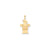Solid Engravable Boy with Hat on Right Charm in 14k Gold