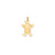 Solid Engravable Boy with Hat on Right Charm in 14k Gold