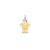 Large Boy with Hat on Right Engravable Charm in 14k Gold Two-tone