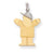 14k Gold Two-Tone Large Boy with Hat on Right Engravable Charm hide-image