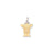 Large Boy with Hat on Left Engravable Charm in 14k Gold Two-tone