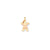 Small Girl with Bow on Left Engravable Charm in 14k Gold Two-tone