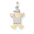 14k Gold Two-Tone Small Boy with Hat on Right Engravable Charm hide-image