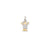 Small Boy with Hat on Left Engravable Charm in 14k Gold Two-tone