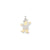 Large Boy with Hat on Left Engravable Charm in 14k Gold Two-tone