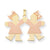 14k Gold Two-Tone Large Double Girls Engravable Charm hide-image