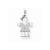 14k White Gold AA Diamond Kid Pendant, Exquisite Pendants for Necklace