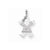 14k White Gold AA Diamond Kid Pendant, Pendants for Necklace
