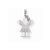 14k White Gold AA Diamond Kid Pendant, Gorgeous Pendants for Necklace
