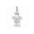 14k White Gold AA Diamond Kid Pendant, Lovely Pendants for Necklace