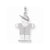 14k White Gold AA Diamond Kid Pendant, Fine Pendants for Necklace