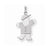 14k White Gold AA Diamond Kid Pendant, Pendants for Necklace