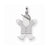 14k White Gold AA Diamond kid Pendant, Pretty Pendants for Necklace