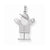 14k White Gold AA Diamond Kid Pendant, Gorgeous Pendants for Necklace