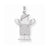 14k White Gold AA Diamond Kid Pendant, Lovely Pendants for Necklace