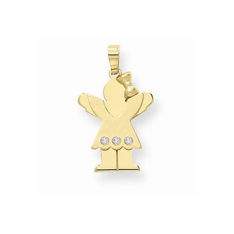 14k Gold AA Diamond Kid Pendant, Appealing Pendants for Necklace