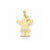 14k Gold AA Diamond Kid Pendant, Appealing Pendants for Necklace