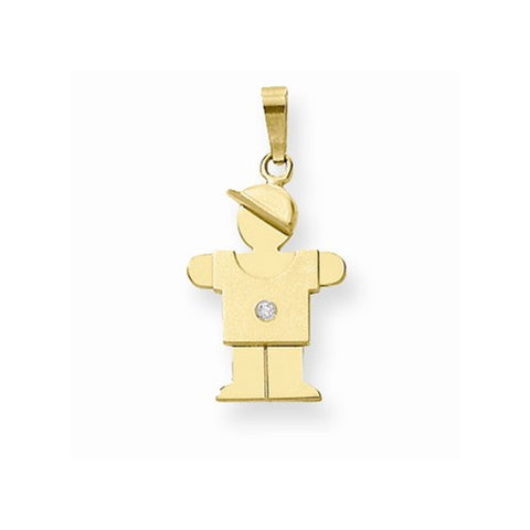 14k Gold AA Diamond Pendant, Charm