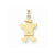 14k Gold AA Diamond Kid Pendant, Adorable Pendants for Necklace